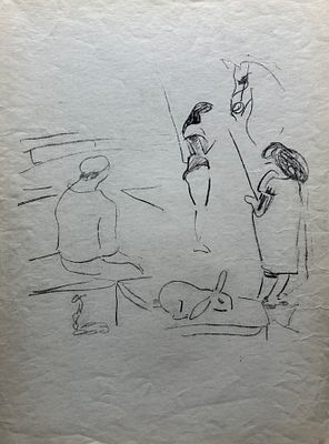 [Архив Герты Неменовой] Неменова Г.М. «Цирк», 1960-е гг. Бумага, автолитография. Размер: 59,7х45 см.