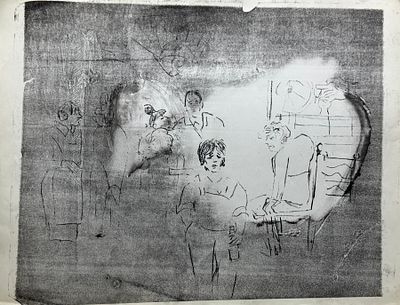 [Архив Герты Неменовой] Неменова Г.М. «Сцена из спектакля», 1960-е гг. Бумага, автолитография. 