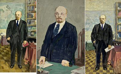 Сборный лот. Ткачев М.Е. &laquo;В.И. Ленин&raquo;. СССР, сер. ХХ в. Сборный лот. 3 работы. Ткачев М.Е. 