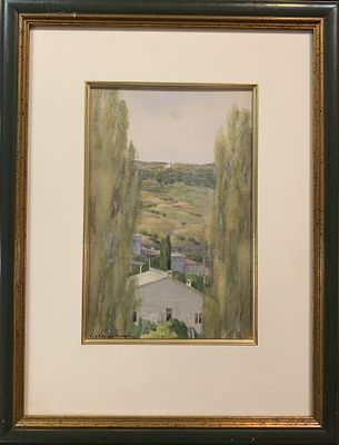 Бенуа Альберт (1852-1936) &laquo;Вид на долину&raquo;, кон. XIX – нач. ХХ вв. Бумага (дублирована на 