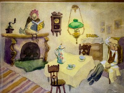 [Архив Т. Полетика] Т. Полетика &laquo;Уютный вечер за чтением&raquo;, 1970-е гг. Постер. Тамара Полетика 