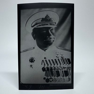 [Легендарный И.Д. Папанин] Негатив фотографии И.Д. Папанина. Дата съемки – 1960-е гг. [Легендарн 