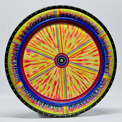 Панно &laquo;Колесо Фортуны&raquo;. Южная Америка, 1970-е гг. Дерево, роспись. Настенное панно &laquo;Колесо 