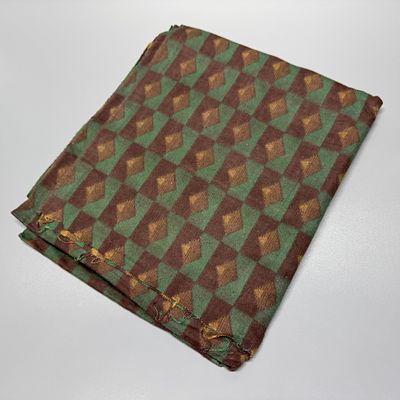 Отрез ткани &laquo;Зеленый орнамент&raquo;. СССР, 1970-е гг. Фланель. 
№ 402