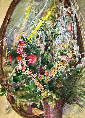 Верховская-Гиршфельд Т.М. &laquo;Ёлка&raquo;, 1980 г. Бумага, акварель. Размер: 48х36 см. 