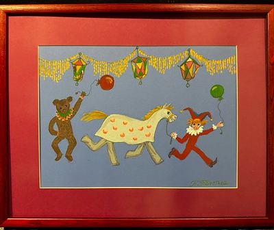 Т. Полетика &laquo;Карнавал&raquo;, 1970-е гг. Бумага, гуашь, карандаш. Тамара Полетика &laquo;Карнавал&raquo;, 1970-е 