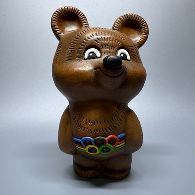 &laquo;Мишка Олимпийский&raquo;. СССР, 1980 г. Керамика, роспись. Фигура &laquo;Мишка Олимпийский&raquo;. СССР, 1980 