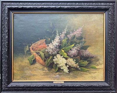 Уваров Н.М. (1861-1942) &laquo;Сирень&raquo;, 1900-1910-е гг. Холст, масло. Размер: 60,5х80,5 см. Уваров 