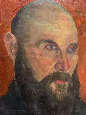 Н.Х. &laquo;Мужской портрет&raquo; и &laquo;Осенний пейзаж&raquo;. СССР, 1950-1960-е гг. Холст, масло. Размер: 39,5х30 см. 