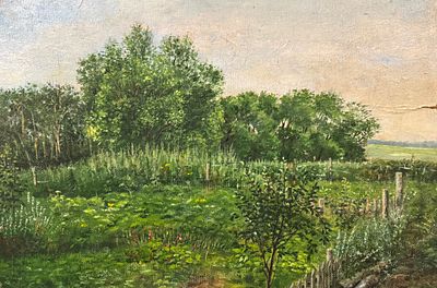 Н.Х. &laquo;Пейзаж&raquo;. СССР, 1970-1980-е гг. Картон, масло. Размер:43х61,6 см. Неизвестный художник 