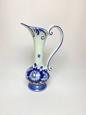 Кувшин-ваза керамический Delft из Голландии. Ваза в форме кувшина изготовленная и расписанная