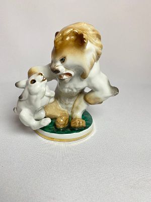 Фарфоровая статуэтка "Заяц во Хмелю" производство завода ЛФЗ. РАННИЕ КЛЕЙМО!!!!! Время 