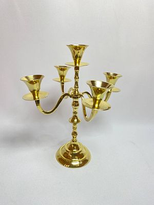 Латунный подсвечник на 5 свечей, производство Германия. Время изготовления середина прошлого 