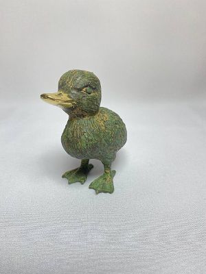 Антикварная бронзовая Утка с ручной доработкой. Производство Германия, первая половина прошлого 