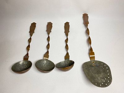 Медный кухонный набор ручной работы с лужением. Производство Германия. Время изготовления 