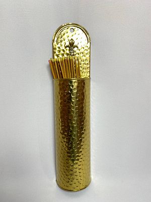 Латунная спичечница ручной работы для камина в комплекте со спичками. Производство Франция. 