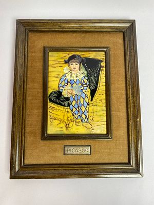 Отличная реплика картины Пикассо из цветной холодной эмали на металле, ручной работы. Время 