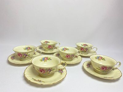 Чайный сервис фарфоровый Rosenthal Regina Германия. Прекрасный чайный сервиз на 6 персон из 