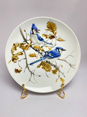 Настенная тарелка серия птицы, производство Германия мануфактура KAISER. Время изготовления 