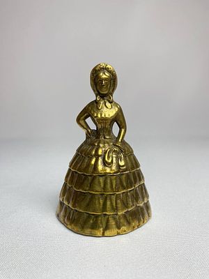 Бронзовый настольный вызывной колокольчик, производство Англия. Время изготовления середина 