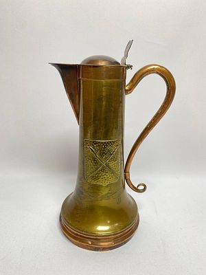 Старинный медный кувшин для вина (декантер). Производство Франция. Время изготовления середина 