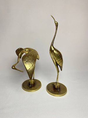 Пара Аистов отлитых из латуни. Производство Германия. Время изготовления вторая половина 
