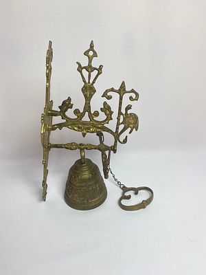 Бронзовый дверной колокольчик для вызова. Производство Германия. Время изготовления середина 