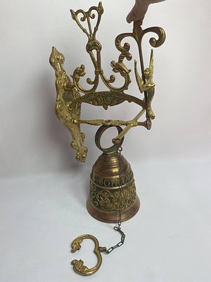 Большой бронзовый колокольчик для вызова. Производство Германия. Время изготовления середина 
