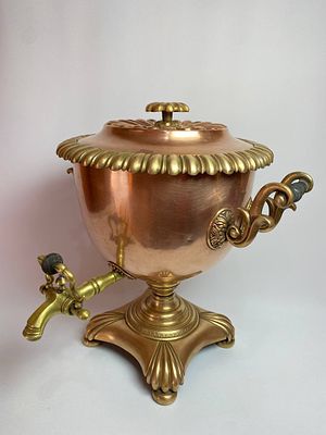 Антикварный тяжёлый винный самовар или диспенсер для напитков. Производство Англия Лондон. 