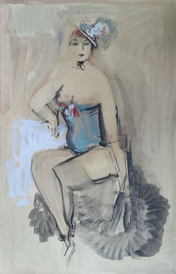 Рудаков Константин Иванович (1891-1949 )кокетка 
серия работ "Koketten und Kavaliere im 