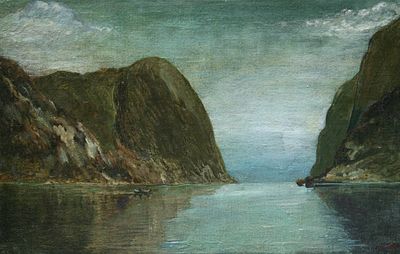 Неизвестный художник начало ХХ века 
пейзаж 
холст масло 20 х 30 см