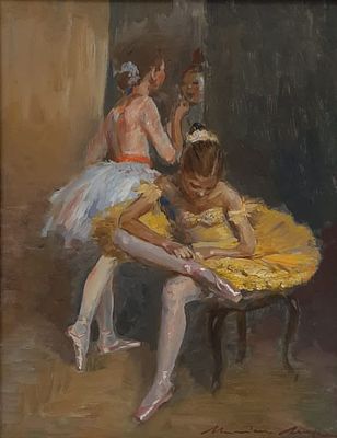 Молодых Мария Станиславовна, &laquo;Балеринки&raquo;, холст, масло, 40 х 30 см. 
Молодых Мария 