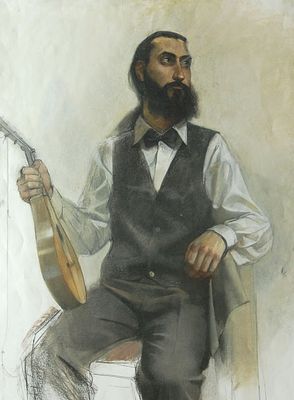 Черных Елена Павловна (1984 г.р ) .Еврей с скрипкой 
пастель 
Родилась в 