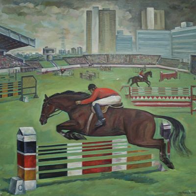 ипподром скачки москва
холст масло 80 х90 см