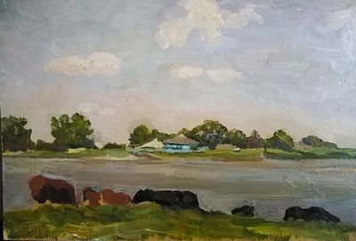 Федоров Александр Иванович (1967) &laquo;На Дону&raquo;1999г. Картон, масло . Размер 34х49,5см. 
Федоров 