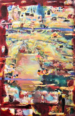 Еремин Сергей Васильевич (1956 г.р.). Без названия. 1998 г. Цветная бумага, смеш.тех. 59,5Х40 