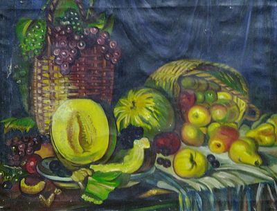 неиз.худ. Натюрморт первая половина ХХ века 
холст масло 72*55