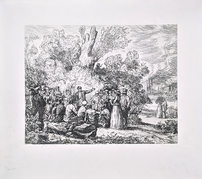 Зубковский Георгий Семенович (1921 - 2006). Маевка. 1973 г. Бумага, офорт. 52,5х58,5 см (лист) 