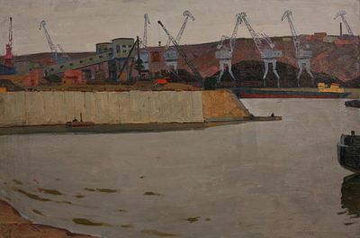Курилович Александр Михайлович (р. 1928) 
порт 
хост масло 50 х70 