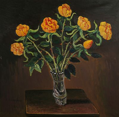 Кабарухин Леонид Андреевич (1951 г.р. ) 
холст масло 100 х 100 см 
Учился в Ростовском 