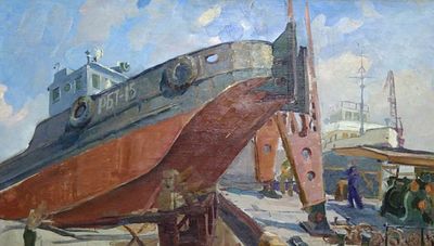 Чередниченко Анна Дмитриевна (1917-2006) 
холст масло 50 х 70 см 
Живописец, график. 