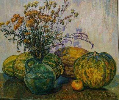 Соколов Семен Семенович (1929-2008) 
Картон, масло . Размер 63 х70 см. 
Соколов Семен 