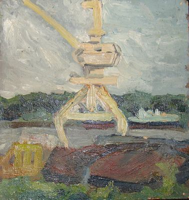 Федоров Александр Иванович (1967 г.Р.). Пейзаж. Картон, масло.29,5 Х 31 см. Родился в Лабинске 