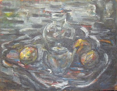 Неизвестный художник (Россия). Натюрморт. Оргалит, масло. 51 Х 39 см.