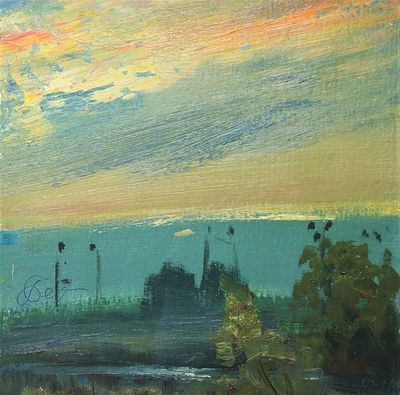 Бельмасов Борис Петрович (1940-2016). Без названия. Картон, масло. 33х28 см. Обладатель диплома 