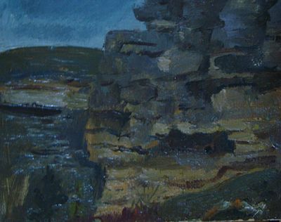 Бельмасова Людмила Борисовна (1964). "Коварства и любви".Кисловодск. 1979 г. Холст на картоне 