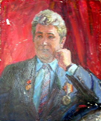 Аристова Ирина Фёдоровна (1926-2009). Портрет Афонина Льва Алексеевича (нагревальщик металла) 