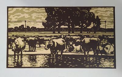 Неизвестный художник. 
Бумага, линогравюра.