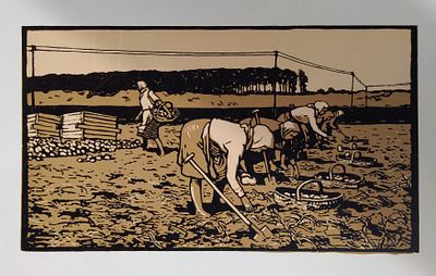 Неизвестный художник. 
Бумага, линогравюра.