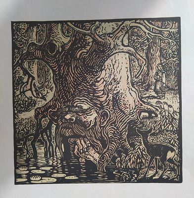 Гравюра. середина XX века. В хорошем состоянии 
Неизвестный художник. 
Бумага, 